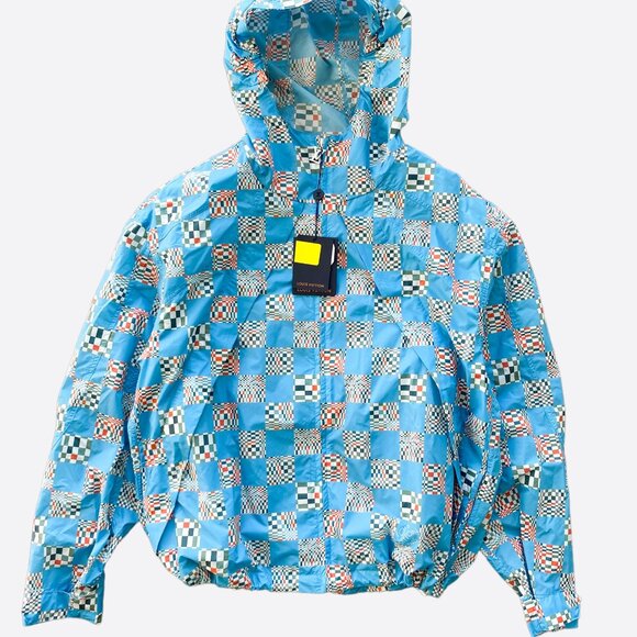 Louis Vuitton Blue Distorted Damier Windbreaker - Picture 1 of 7